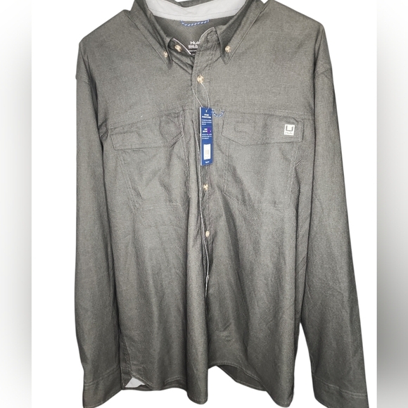 Huk Other - Huk Men's Casual Button Down Shirt - Gray